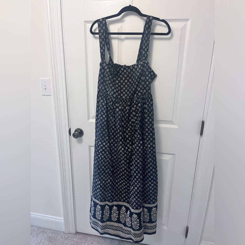 J Crew Squareneck Midi Dress in Block Print - Picture 4 of 12